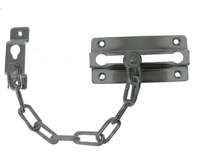 Imagen del producto de Cadena de seguridad para puertas, cerradura de seguridad para puertas, ideal para puertas de entrada, limitador de puertas
