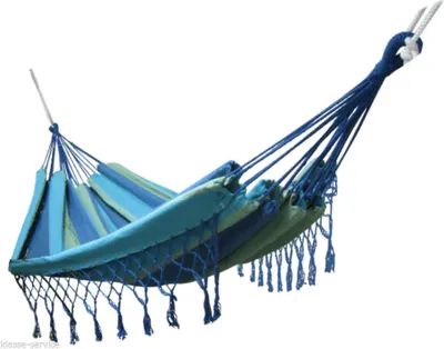 Produktbild von Kronenburg Hängematte Fransen 220 x 160 cm - Gesamtlänge 320 cm - Belastbarkeit bis 300 kg