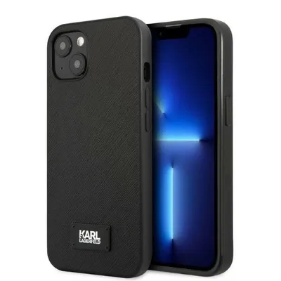 Produktbild von Fall Karl Lagerfeld Klhcp13Ssfmp2K Na Iphone 13 Mini Hardcase - Czarne Saffiano Plaque