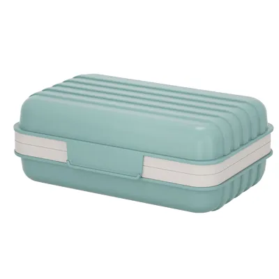Produktbild von Seifenschale 2-layer-nicht rutschfestes Leckdosen wasserdicht mit Deckel Halts Seife trocken tragbare Seifenkastenbehälter Travel Essentials Badezimmerzubehör-Blau