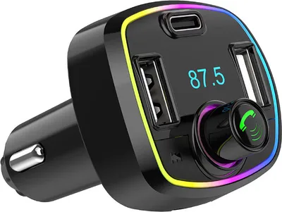 Produktbild von 12-24v Qc3.0 Schnelle Lade Auto Ladegerät Bluetooth Schwarz