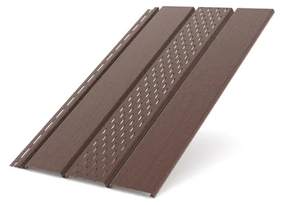 Immagine prodotto di BRYZA, pannello forato in plastica per soffitti, lunghezza 3 metri, larghezza 305 mm, colore marrone RAL 8017