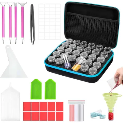 Productafbeelding van Opbergtas voor Diamant Schilderen met 30 Compartimenten en Accessoires