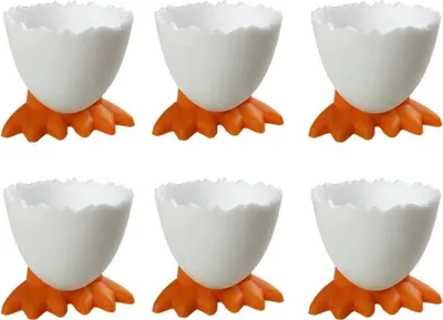 Produktbild von 5 Stück Eierbecher, Cartoon-Eierhalter, weiche, hartgekochte Eierbecher für Frühstück, Brunch, weichgekochtes Ei