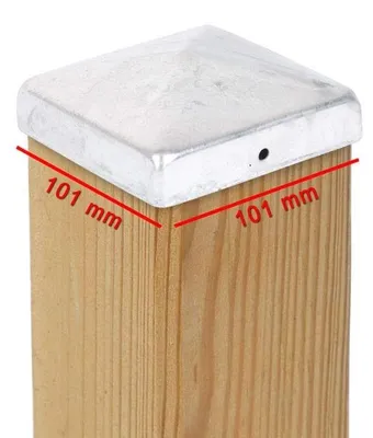Obrázok produktu pre Okrúhle oceľové krytky na stĺpiky – 101 x 101 mm, 20 kusov