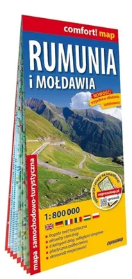Produktbild von Rumänien und Moldawien, laminierte Straßenkarte, Maßstab 1:800.000