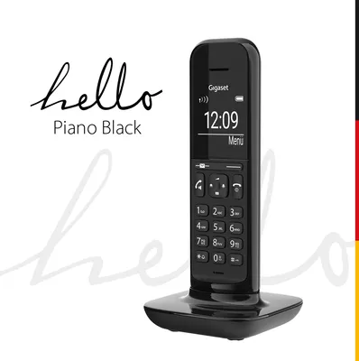 Produktbild von Gigaset Hello Phone, Cordless Phone for the Home, Large Display and Hands-Free Calling, Black