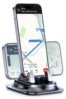 Produktbild von Handyhalterung Auto mit Saugnapf, 360° drehbarer KFZ Smartphone Halter für Armaturenbrett und Windschutzscheibe, Einhandbedienung, ABS und Silikon