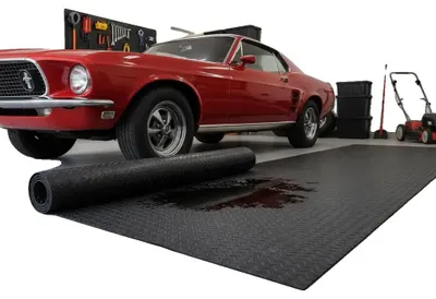 Productafbeelding van Garagevloermat, waterdicht ontwerp, gemakkelijk schoon te maken, legergroen, legergroen