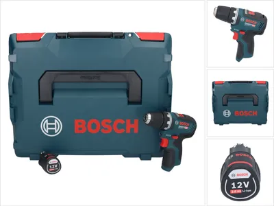 Zdjęcie produktu dla Bosch GSR 12V-35 Profesjonalna akumulatorowa wiertarko-wkrętarka 12 V 35 Nm bezszczotkowa + 1x akumulator 2,0 Ah + L-Boxx - bez ładowarki