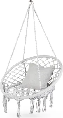 Obrázok produktu pre Outtec® Závesné kreslo XXL - do 150 kg - závesné kreslo - interiér a exteriér - závesný kôš, hojdačka pre záhradu, terasu, balkón, verandu - boho štýl