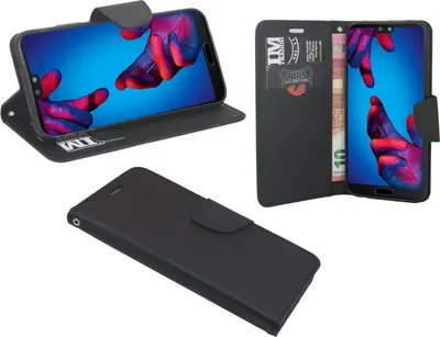 Produktbild von Huawei P20 Handyhülle Tasche Flip Case Smartphone Schutzhülle Schwarz