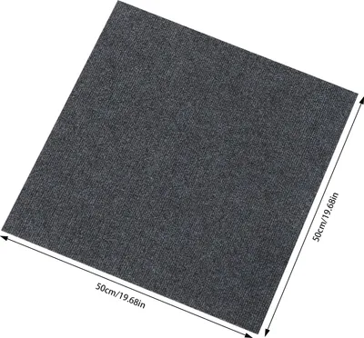 Image de Dalles de moquette antidérapantes, réutilisables, gris foncé