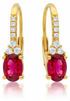 Immagine prodotto di Orecchini dorati con zirconi fucsia, modello PO/SEC2747G