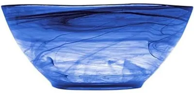 Salatschüssel aus Glas, 23 cm, kobaltblau, spülmaschinenfest