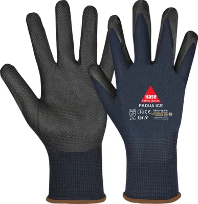 Produktbild von 6 Paar PADUA ICE Montagehandschuh – Nylon mit Nitrilschaum-Beschichtung (HASE 508660), ® , Größe 8 (M)