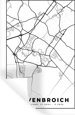 Produktbild von MuchoWow® Wandtattoo Wandsticker Wandaufkleber Grevenbroich - Karte - Stadtplan 60x90 cm Selbstklebend und Repositionierbar - Sticker - Dekorfolie