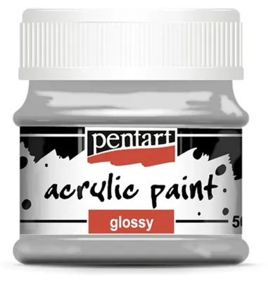 Produktbild von PENTART Acrylfarbe, glänzend, 50 ml, GRAU