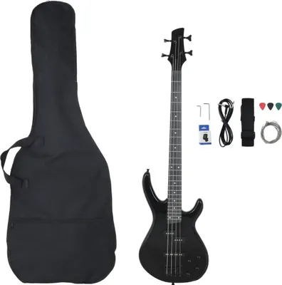 Obrázek produktu pro vidaXL Elektrická baskytara pro začátečníky s taškou Black 4/4 46"