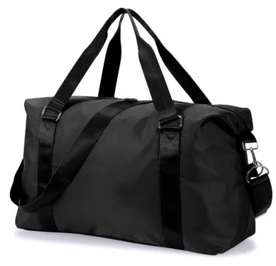Produktbild von Ibenzoa® Reisetasche für Herren – robuste, wasserdichte Sport‑ & Weekender‑Tasche, Schwarz, 47×17,5×37,5 cm, 510 g, mit Nassfach und 2 Steckfächern