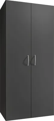 Produktbild von Garderobenschrank 2-türig graphit MIAMI-43, B/H/T ca. 80/185/54 cm