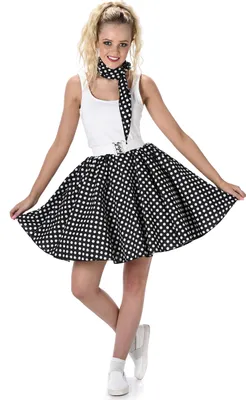 Produktbild von Schwarzes 50er Jahre Kostüm für Damen XS