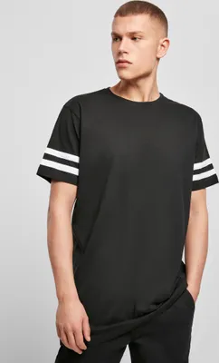 Obrázek produktu pro Pánské tričko s pruhy / Single-Jersey - barva: černá/bílá - velikost: 5XL