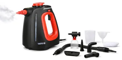 Produktbild von YT-85760 Handdampfreiniger 1350W – Chemiefreier Dampfreiniger mit 110°C, 15s Aufheizzeit, 550ml Tank, Fugen- & Teppichreiniger, Fenster- & Küchenreiniger mit Zubehör