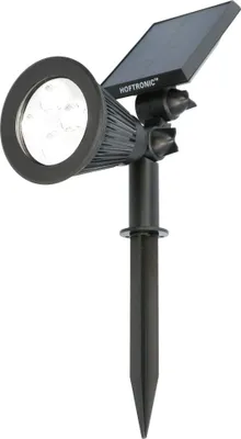 Produktbild von hoftronic Solar Gartenstrahler 2W 6000K 200lm Schwarz IP65 Schwenkbar
