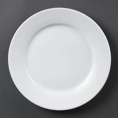 Porzellanteller-Set 25 cm, 12 Stück, weiß, spülmaschinenfest