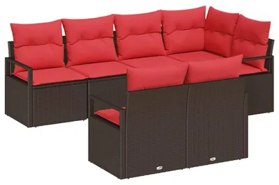 Obrázek produktu pro vidaXL Sedací souprava 7 ks hnědý polyratan