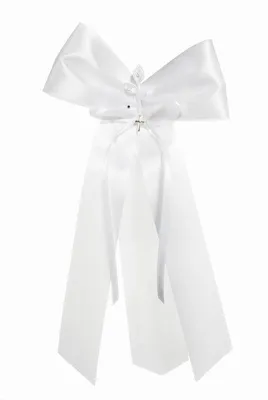 Produktbild von Schleife Satin weiß 55401504 f. Kommunionkerze