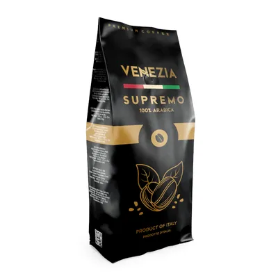Zdjęcie produktu dla Kawa ziarnista Venezia Supremo 100% Arabica włoska kawa świeżo palona 1kg