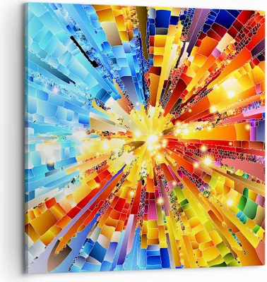 Produktbild von Bild auf Leinwand - Leinwandbild - Abstraktion modern - 60x60cm - Wand Bild - Wanddeko - Wandbilder - Leinwanddruck - Bilder - Kunstdruck - Wanddekoration - Leinwand bilder - Wandkunst - AC60x60-3982