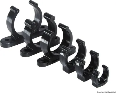 Produktbild von Schwarzer Nylon-Federclip 34-45 mm, 2-Loch, 10 Stück Set Osculati 34.355.44
