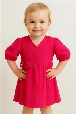 Produktbild von Baby Musselin Kleid mit langen Ärmeln New Baby Elizabeth, Gr. 86 (12-18m)