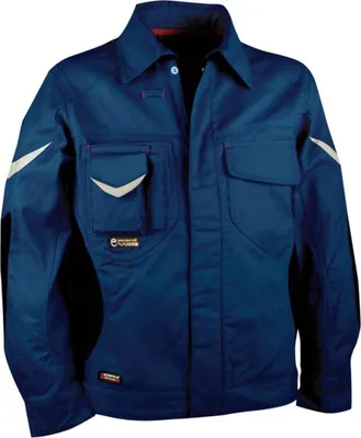 Produktbild von Cofra Arbeitsjacke mit vielen Taschen und Reflektionsstreifen marineblau 62