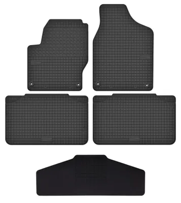 Image de Tapis de sol en caoutchouc + tunnel pour Seat Alhambra I 1995-2010 (monospace) – 5 pièces, noirs, sur mesure