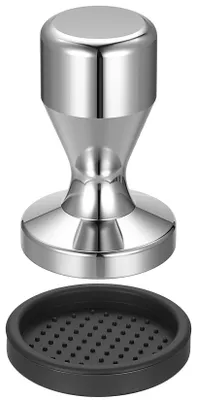 Immagine prodotto di Tamper per espresso da 51 mm, pressino per caffè in acciaio inossidabile con cuscinetto in silicone