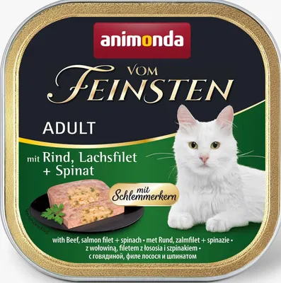 Produktbild von ANIMONDA Vom Feinsten  Adult Classic Cat Beef  salmon  spinach - nassfutter für Katzen - 100g