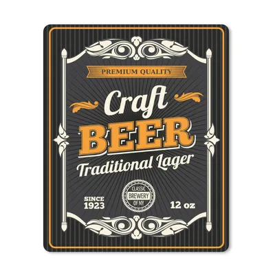 Produktbild von MuchoWow® Mauspad Mousepad Mannshöhle - Bier - Vintage - Zitat 30x40 cm - Mousepads - Maus Mat - Pad - Mausunterlage - Mausmatten