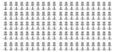Produktbild von 100er-Set 7-mm-Rundkopf-Knopfschrauben-Bolzennieten aus Aluminiumlegierung, Kugel mit 6-mm-Kreuzschrauben für Heimwerkerarbeiten