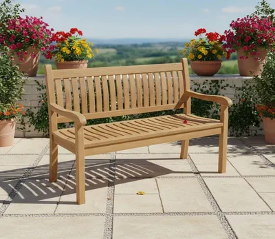 Produktbild von Lesli Living Teak Landhausbank Hastings 130 cm