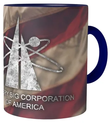 Image de Tasse à café en céramique - 330 ml - Bleue