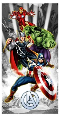 Produktbild von Badetuch Avengers aus Baumwolle 70 x 140 cm
