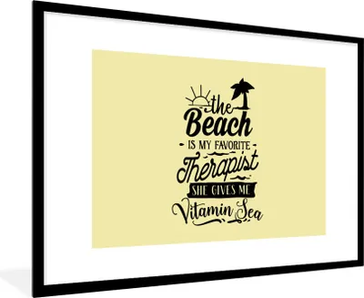 Produktbild von MuchoWow® Gerahmtes Poster Sommer - Sprichwörter - Gelb 90x60 cm - Poster mit Schwarzem Bilderrahmen Wandposter Rahmen Foto Bilder - Wanddekoration - Fotos
