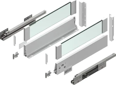 Immagine prodotto di Cassetto GAMET BOX2, piano in vetro, alto, bianco, 350 mm