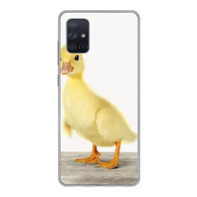 Produktbild von MuchoWow® Handyhülle Schutzhülle Hülle für Samsung Galaxy A71 Ente - Küken - Tiere - Süß - Mädchen - Jungen - Kinder Silikon Softcase Handy Hülle - Kartenbesitzer