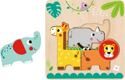 Obrázek produktu pro Tooky Toy Dřevěné puzzle Vícevrstvá tabule