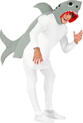Produktbild von Widmann Herren Hai Kostüm Sharky Überwurf mit Flossen Einheitsgröße M/L